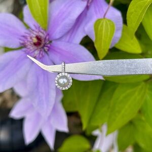 Elegant Silver Pearl Drop Earrings